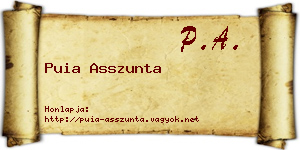 Puia Asszunta névjegykártya